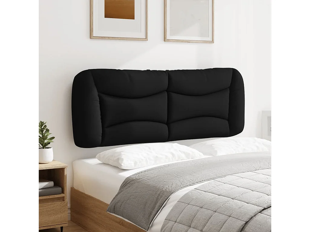 Tête de lit | Coussin de tête de lit | Tête de lit décoratif noir 120 cm tissu
