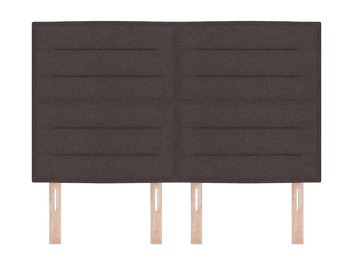 Tête de Lit | Panneau de tête pour lit Moderne Hauteur réglable Manuel Marron foncé 140 cm tissu