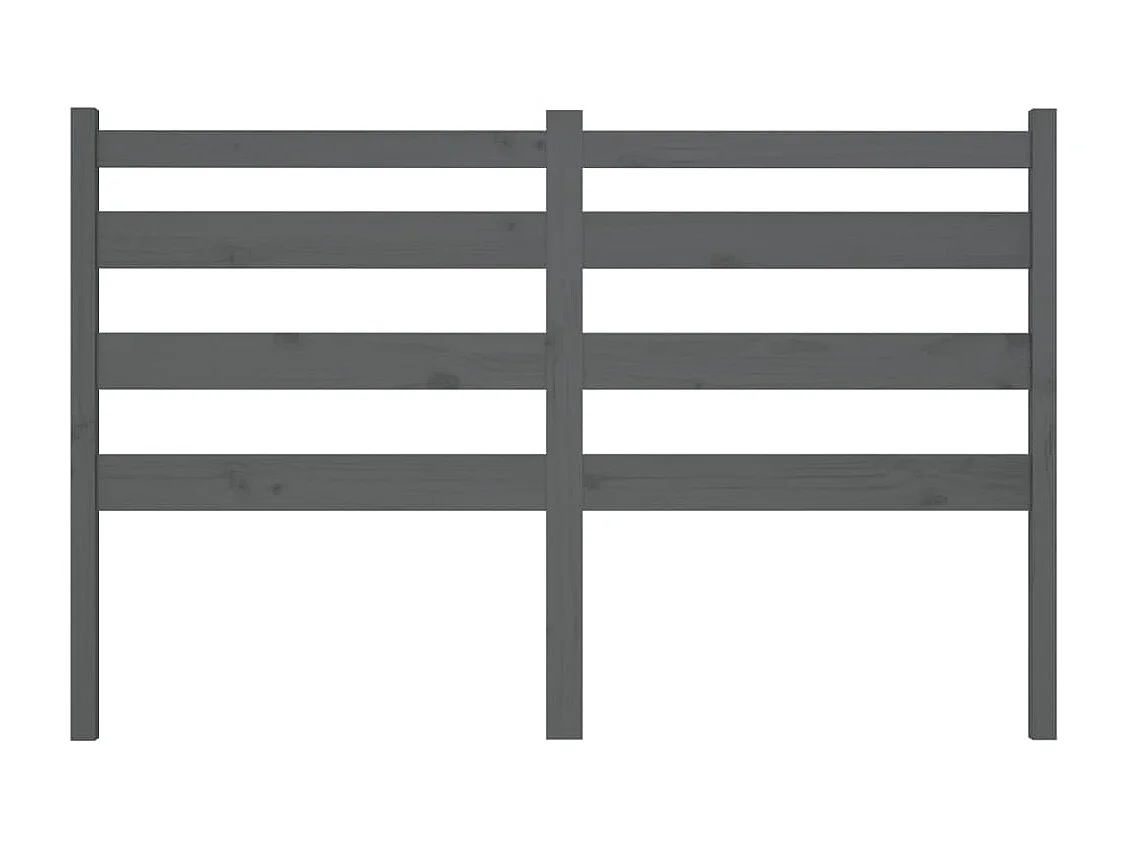 Tête de Lit | Panneau de tête pour lit Moderne Gris 166x4x100 cm Bois massif de pin