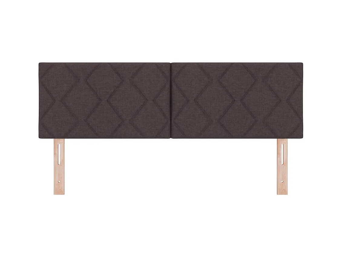 Tête de Lit | Panneau de tête pour lit Moderne en Tissu Geometric Manuel Marron foncé 144 cm tissu
