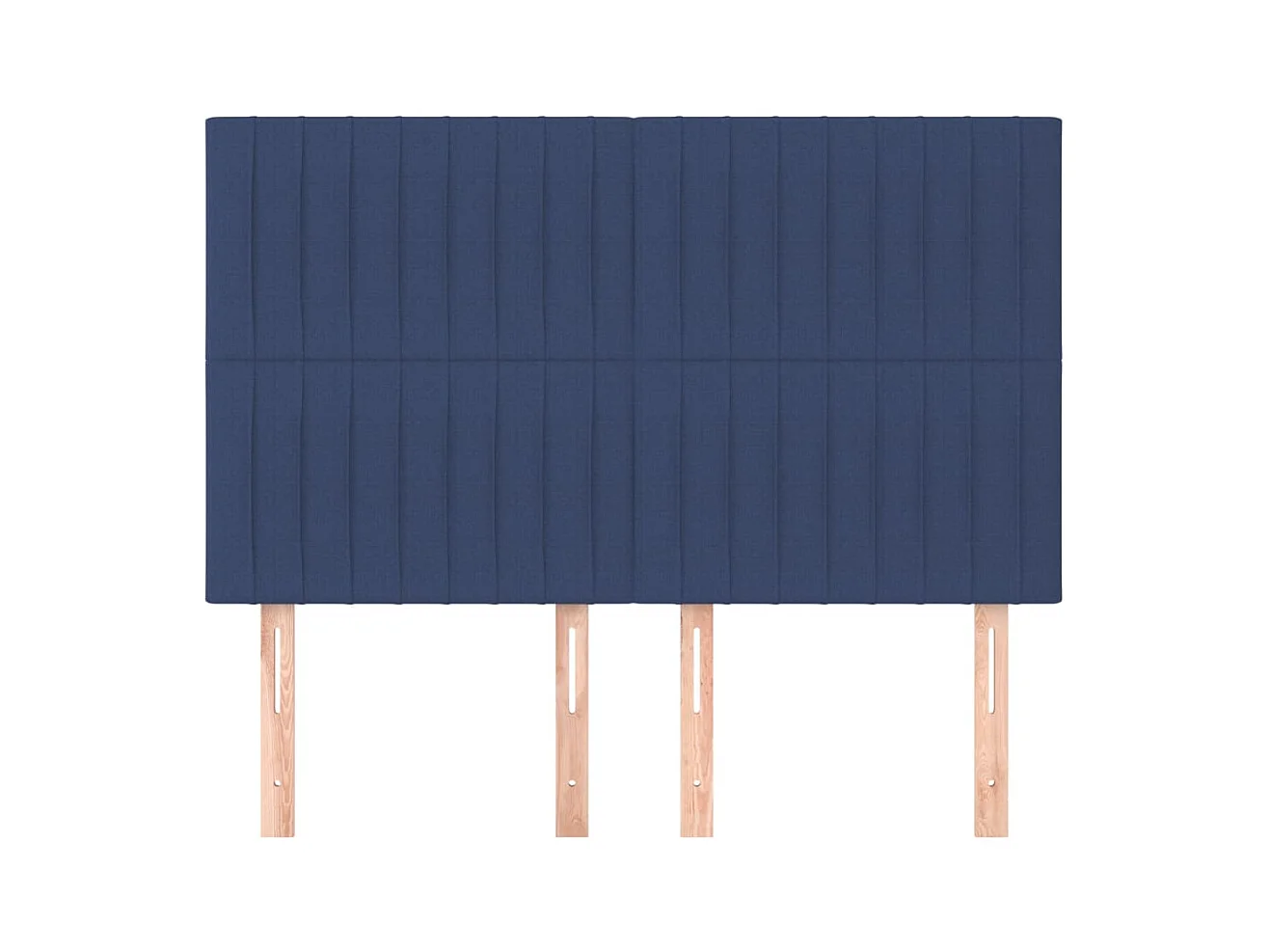 Cabeceros | Cabezal de cama | Mueble de cabecero 4 unidades tela azul 72x5x78/88 cm