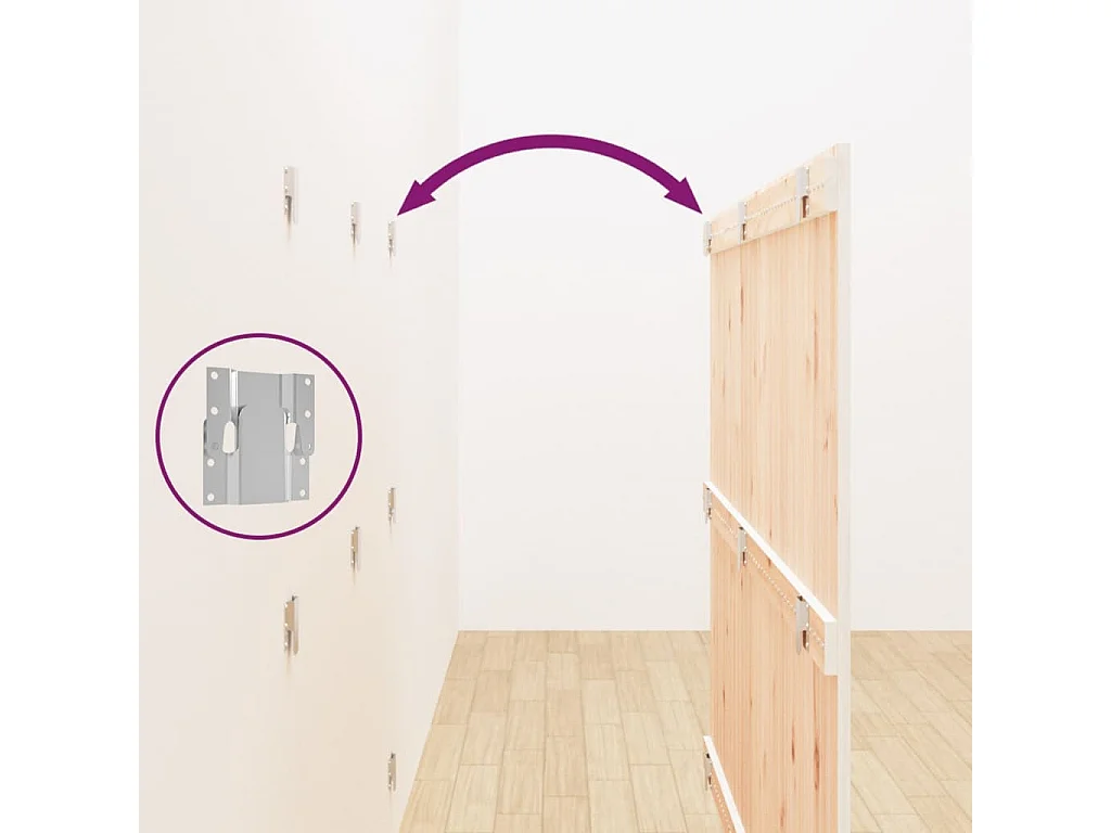 Tête de lit murale | Panneau de tête pour lit Moderne  Blanc 159,5x3x110 cm Bois massif de pin