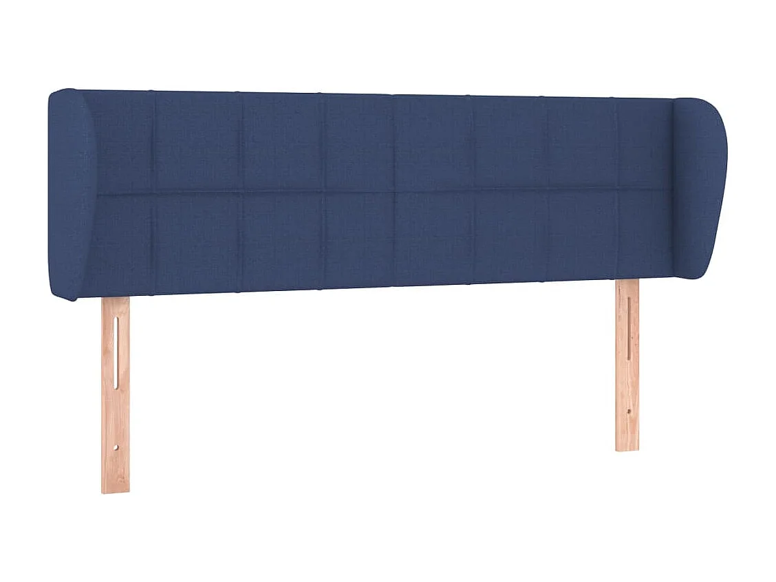 Tête de Lit | Panneau de tête pour lit Moderne avec oreilles Bleu 147x23x78/88 cm Tissu