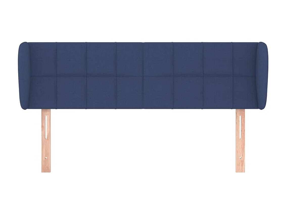 Tête de Lit | Panneau de tête pour lit Moderne avec oreilles Bleu 147x23x78/88 cm Tissu