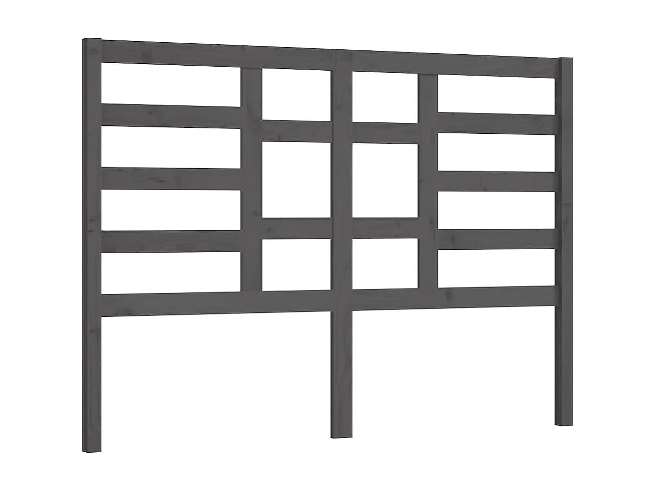 Tête de Lit | Panneau de tête pour lit Moderne Gris 166x4x104 cm Bois massif de pin