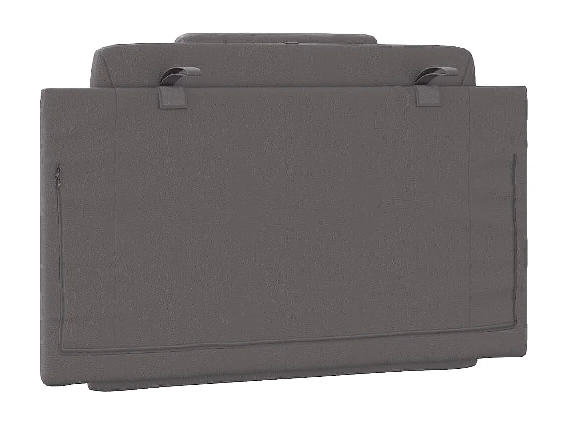 Cabecero de Cama | Cabezal de cama | Mueble de cabecero acolchado Viana cuero sintético gris 90 cm