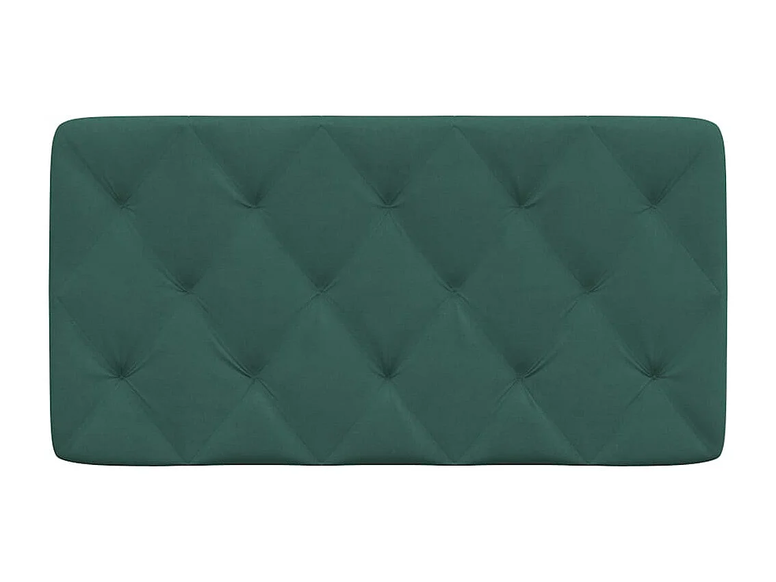 Tête de lit | Coussin de tête de lit | Tête de lit décoratif vert foncé 100 cm velours