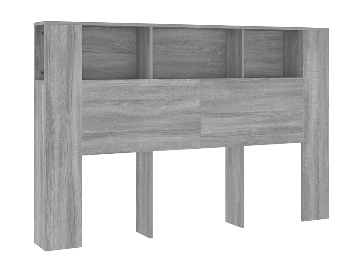 Tête de Lit avec rangement | Armoire de tête de lit Sonoma gris 160x18,5x104,5 cm