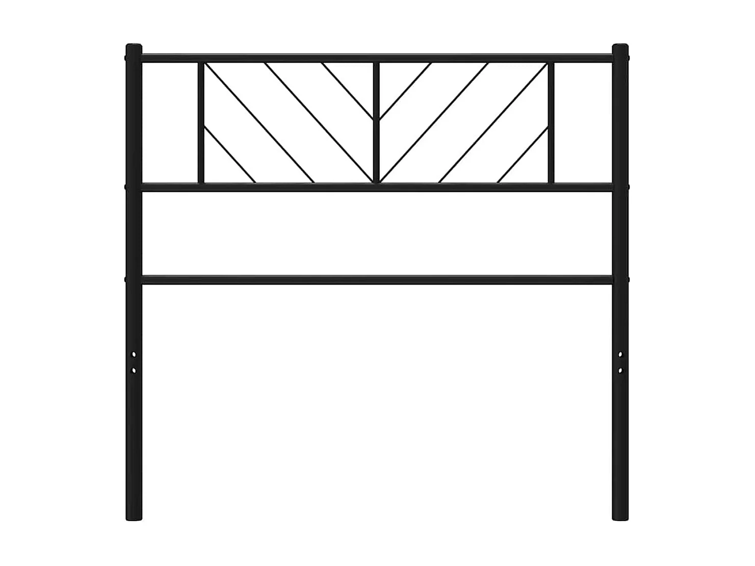 Tête de Lit | Panneau de tête pour lit Moderne métal noir 100 cm