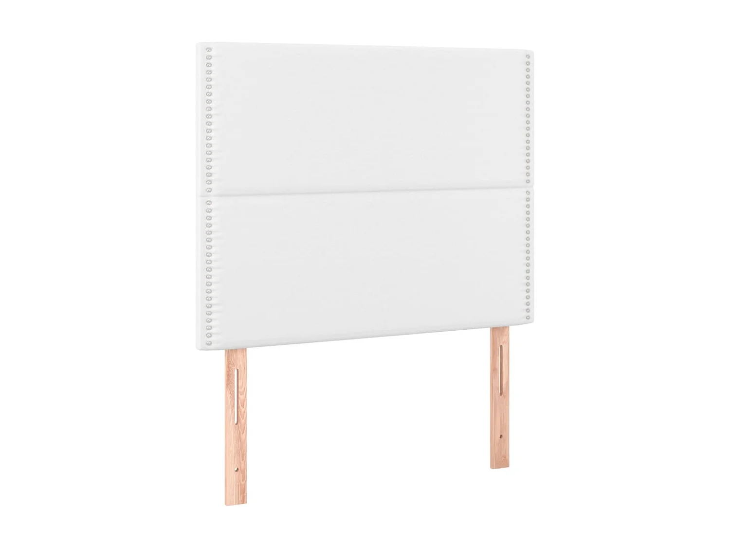 Tête de Lit | Panneau de tête pour lit Moderne à LED Blanc 80x5x118/128 cm Similicuir