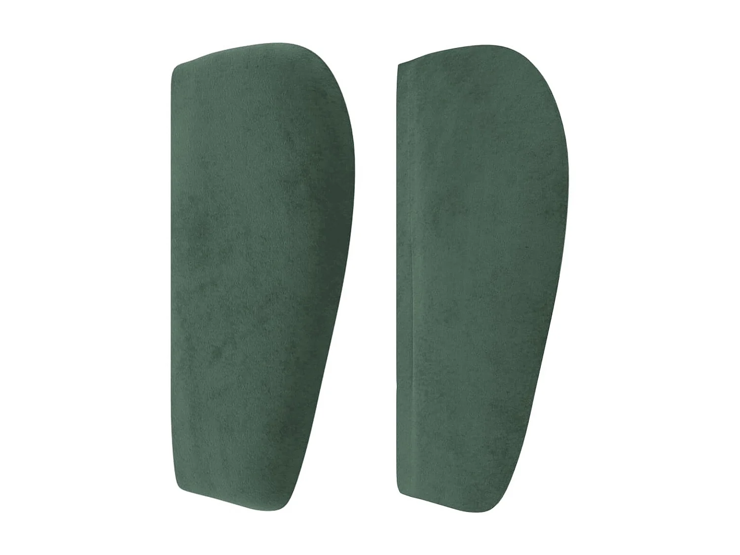 Tête de Lit | Panneau de tête pour lit Moderne avec oreilles Vert foncé 163x23x78/88 cm Velours