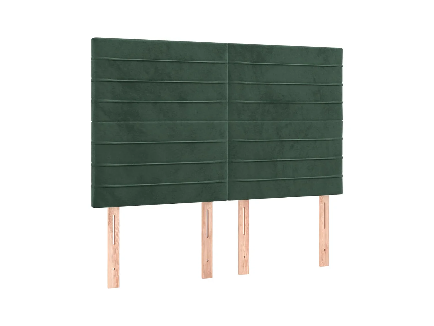 Tête de Lit | Panneau de tête pour lit Moderne à LED Vert foncé 144x5x118/128 cm Velours