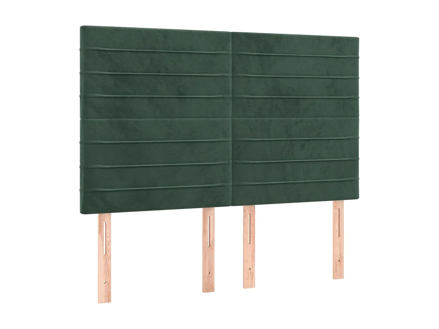Hoofdbord | Hoofdeinde LED 144x5x118/128 cm fluweel donkergroen