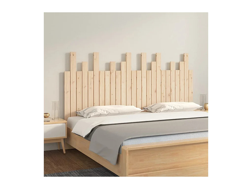 Tête de lit murale | Panneau de tête pour lit Moderne  159,5x3x80 cm Bois massif de pin