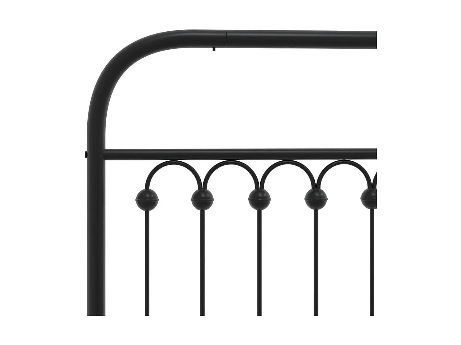 Mueble cabecero | Cabezal de cama | Cabecero de metal negro 107 cm