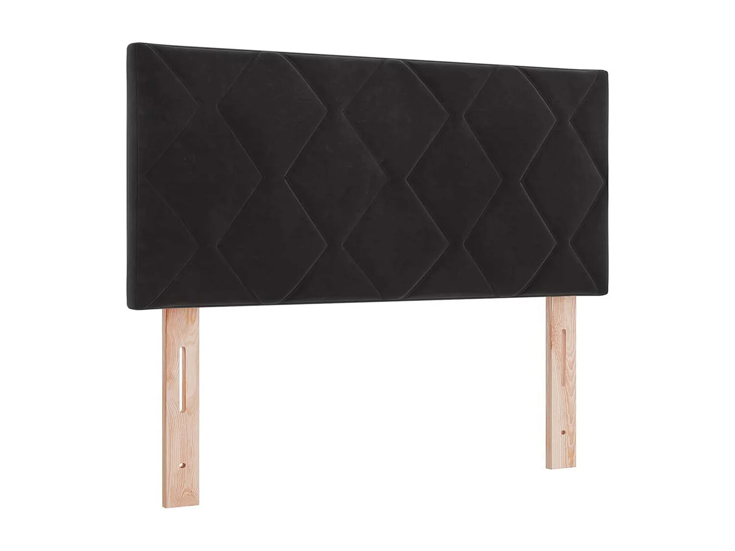 Tête de Lit | Panneau de tête pour lit Moderne LED avec des lumières à LED Noir 100 cm Velours