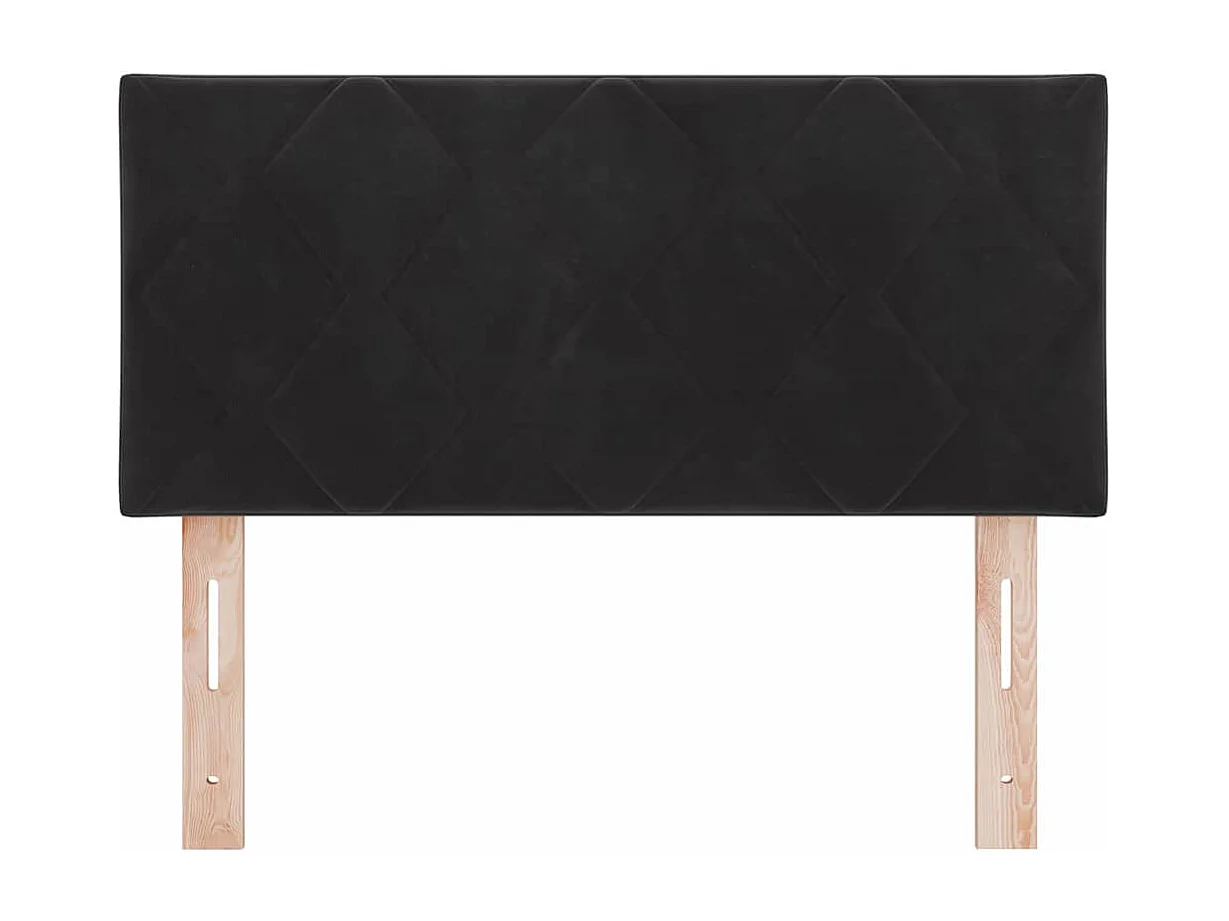 Tête de Lit | Panneau de tête pour lit Moderne LED avec des lumières à LED Noir 100 cm Velours