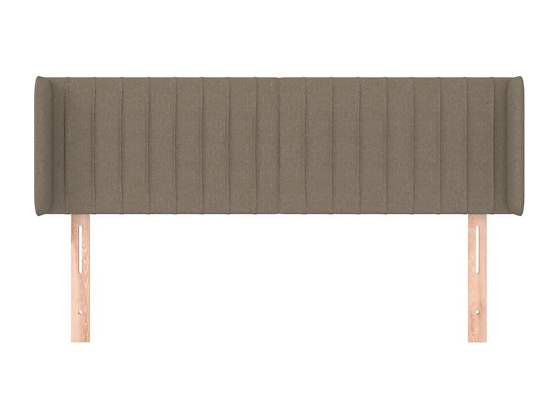 Tête de Lit | Panneau de tête pour lit Moderne avec oreilles Taupe 147x16x78/88 cm Tissu
