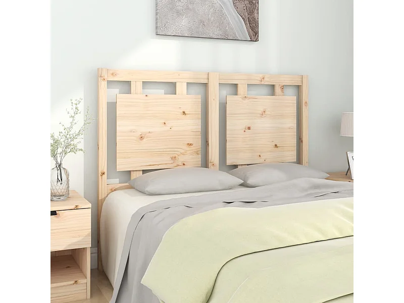Tête de Lit | Panneau de tête pour lit Moderne 125,5x4x100 cm Bois massif de pin