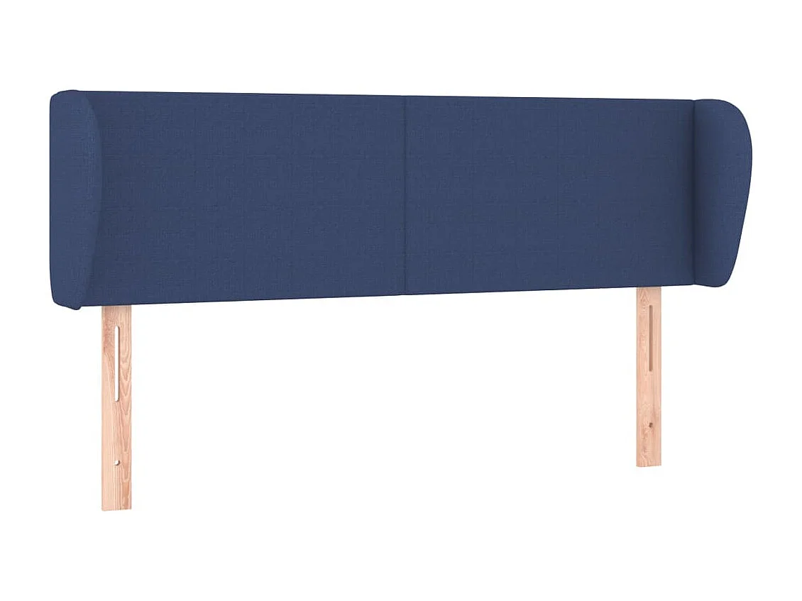 Tête de Lit | Panneau de tête pour lit Moderne avec oreilles Bleu 147x23x78/88 cm Tissu