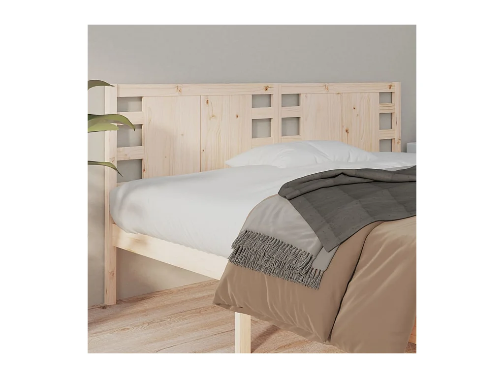 Tête de Lit | Panneau de tête pour lit Moderne 206x4x100 cm Bois massif de pin