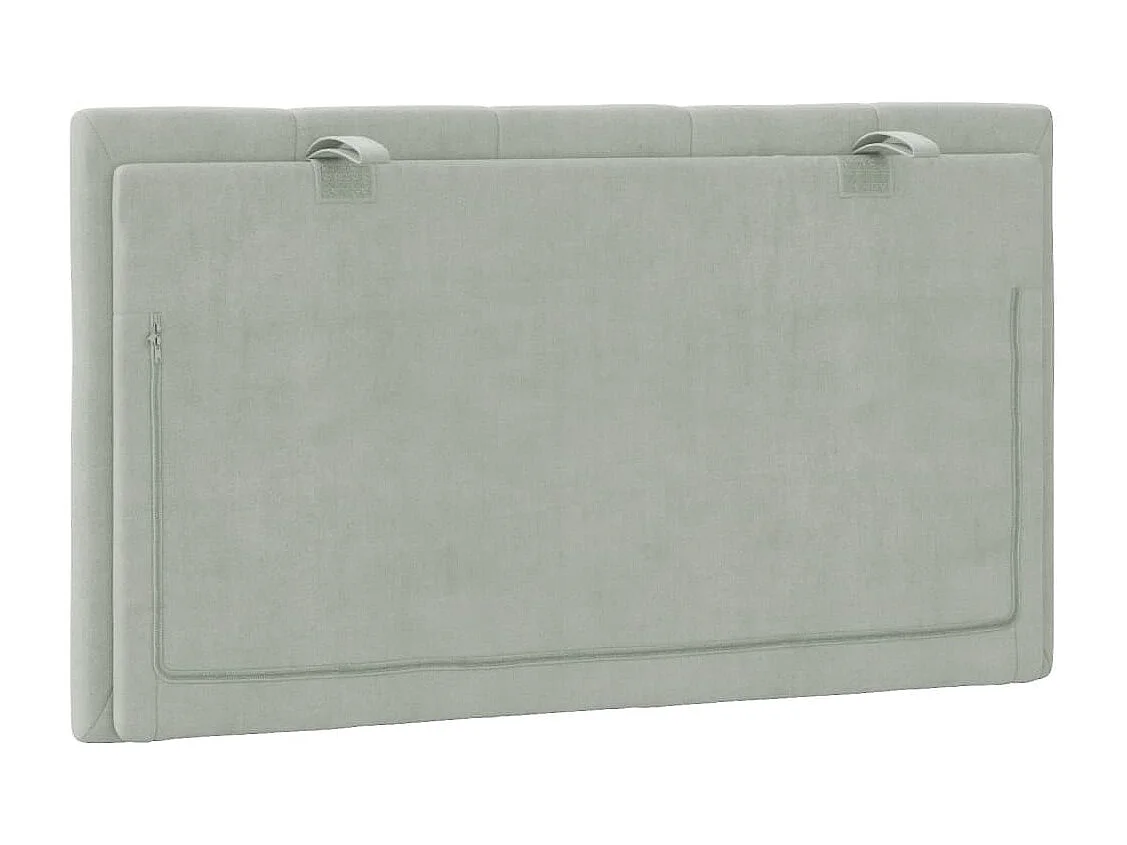 Tête de lit | Coussin de tête de lit | Tête de lit décoratif gris clair 80 cm velours