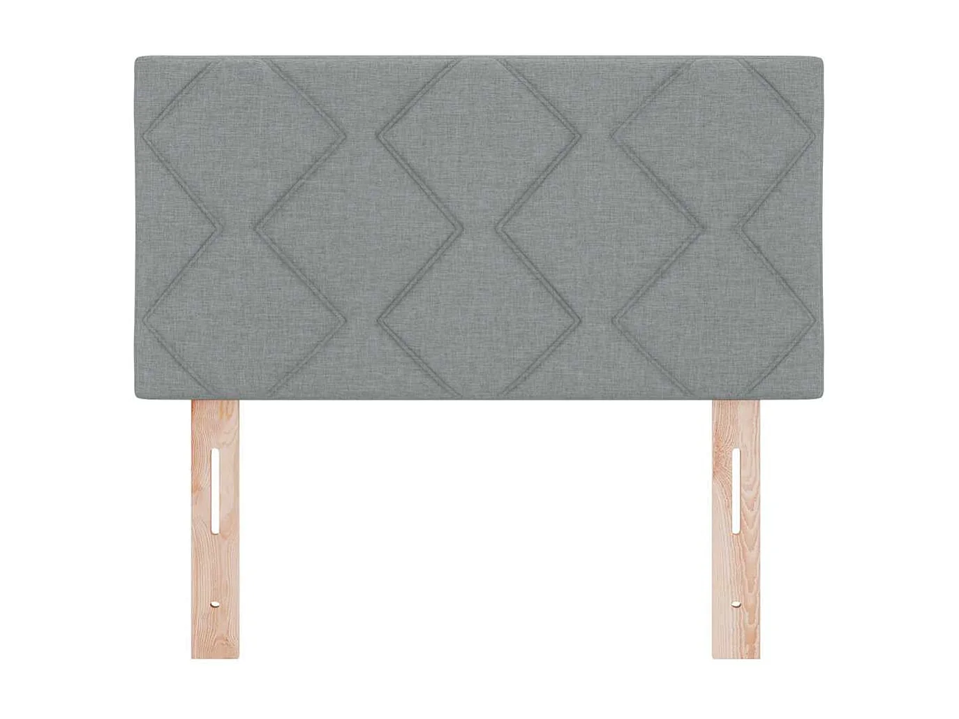 Mueble cabecero | Cabezal de cama | Cabecero de Tela Geométrico con cabecera Gris claro 80 cm tela