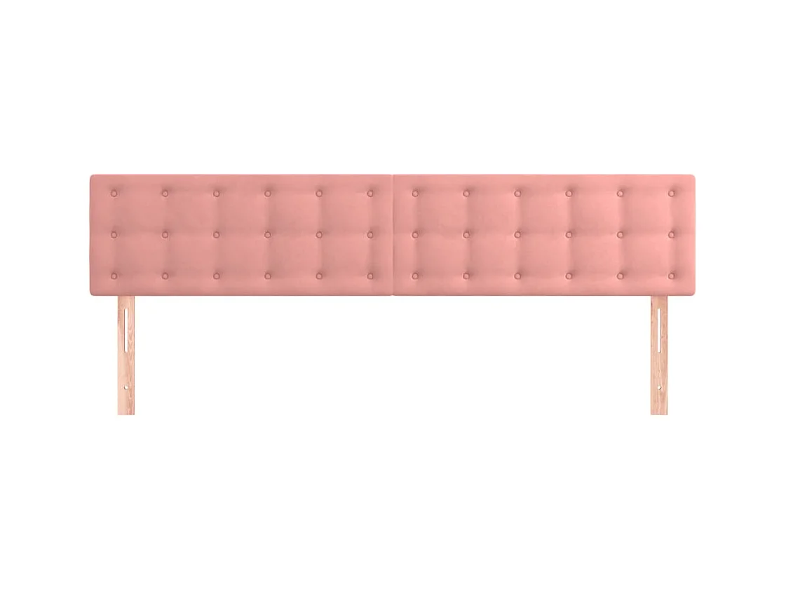 Têtes de lit | Panneaux de tête pour lit Moderne 2 pcs Rose 80x5x78/88 cm Velours