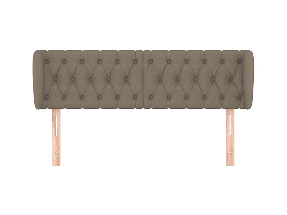 Mueble cabecero | Cabezal de cama | Cabecero de tela gris taupe 147x23x78/88 cm