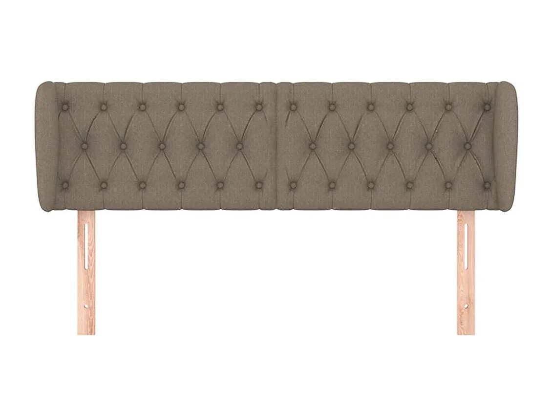 Tête de Lit | Panneau de tête pour lit Moderne avec oreilles Taupe 147x23x78/88 cm Tissu