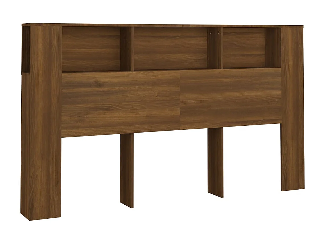 Tête de Lit avec rangement | Armoire de tête de lit Chêne marron 180x18,5x104,5 cm