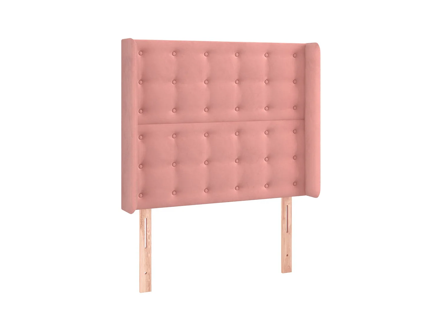 Tête de Lit | Panneau de tête pour lit Moderne à LED Rose 83x16x118/128 cm Velours