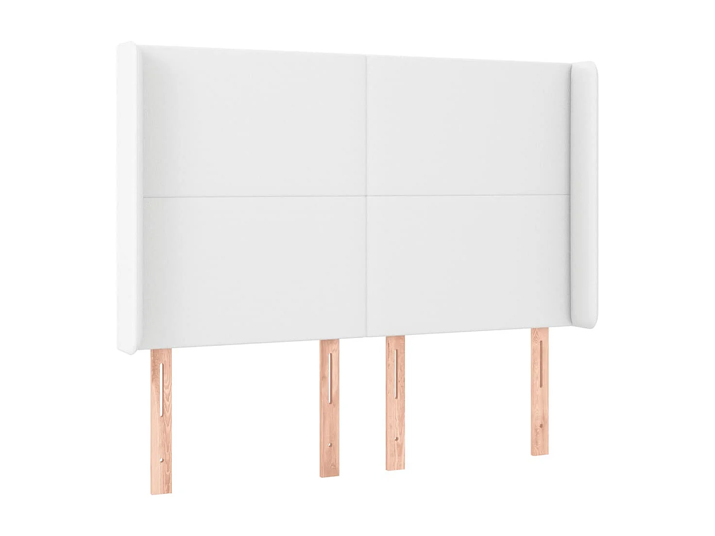 Tête de Lit | Panneau de tête pour lit Moderne à LED Blanc 147x16x118/128 cm Similicuir