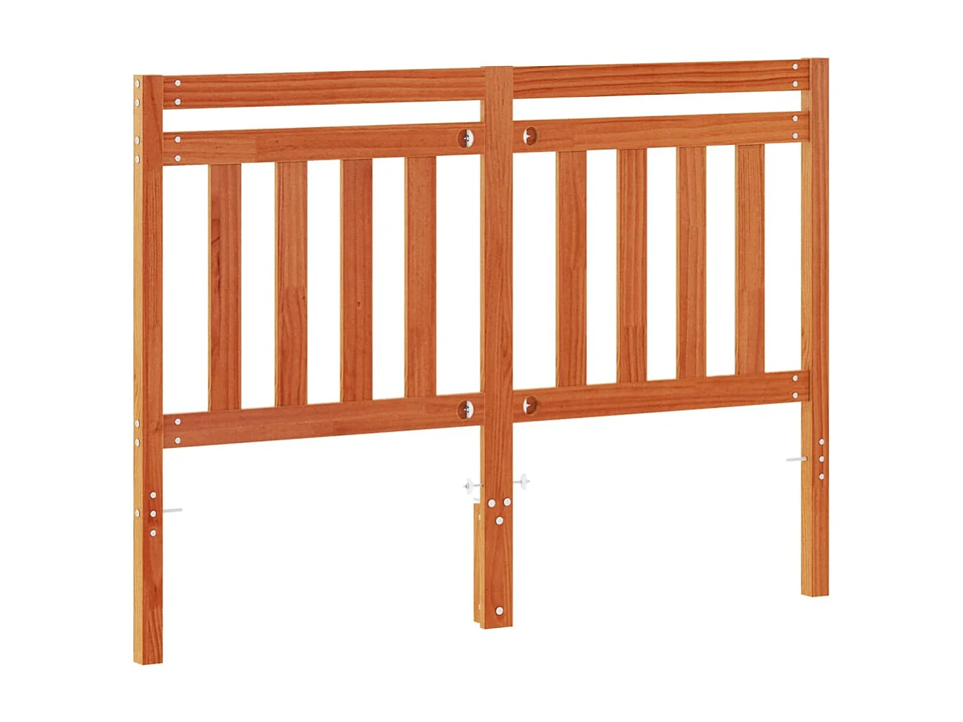Cabecero de Cama | Cabezal de cama | Mueble de cabecero madera maciza de pino marrón cera 135 cm