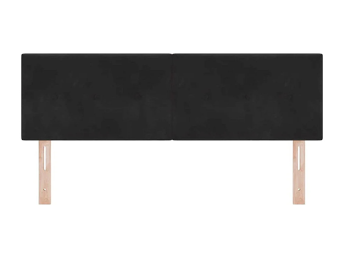Tête de lit Montage mural | Panneau de tête pour lit Moderne  avec tête de lit Noir 144 cm Velours