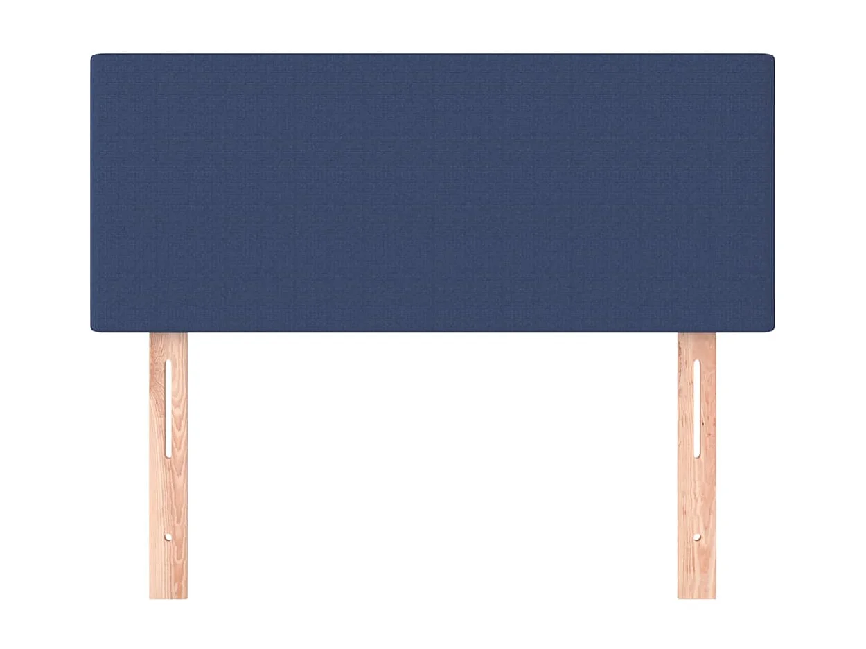 Mueble cabecero | Cabezal de cama | Cabecero de tela azul 90x5x78/88 cm