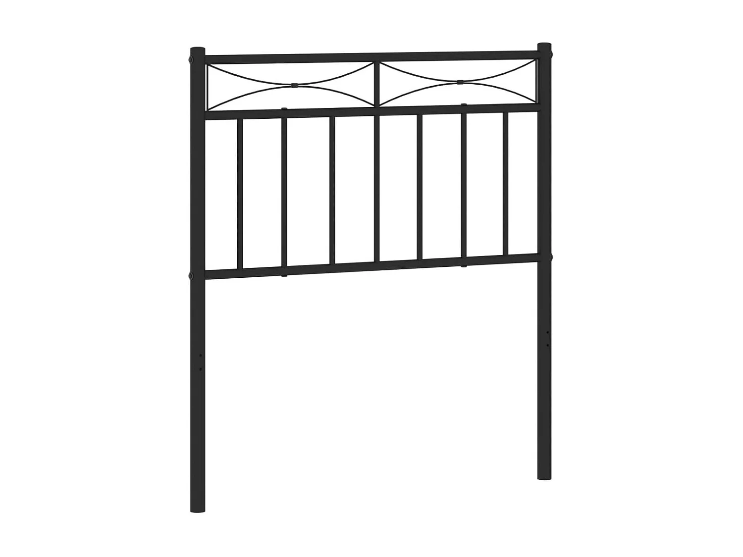 Tête de Lit | Panneau de tête pour lit Moderne métal noir 75 cm
