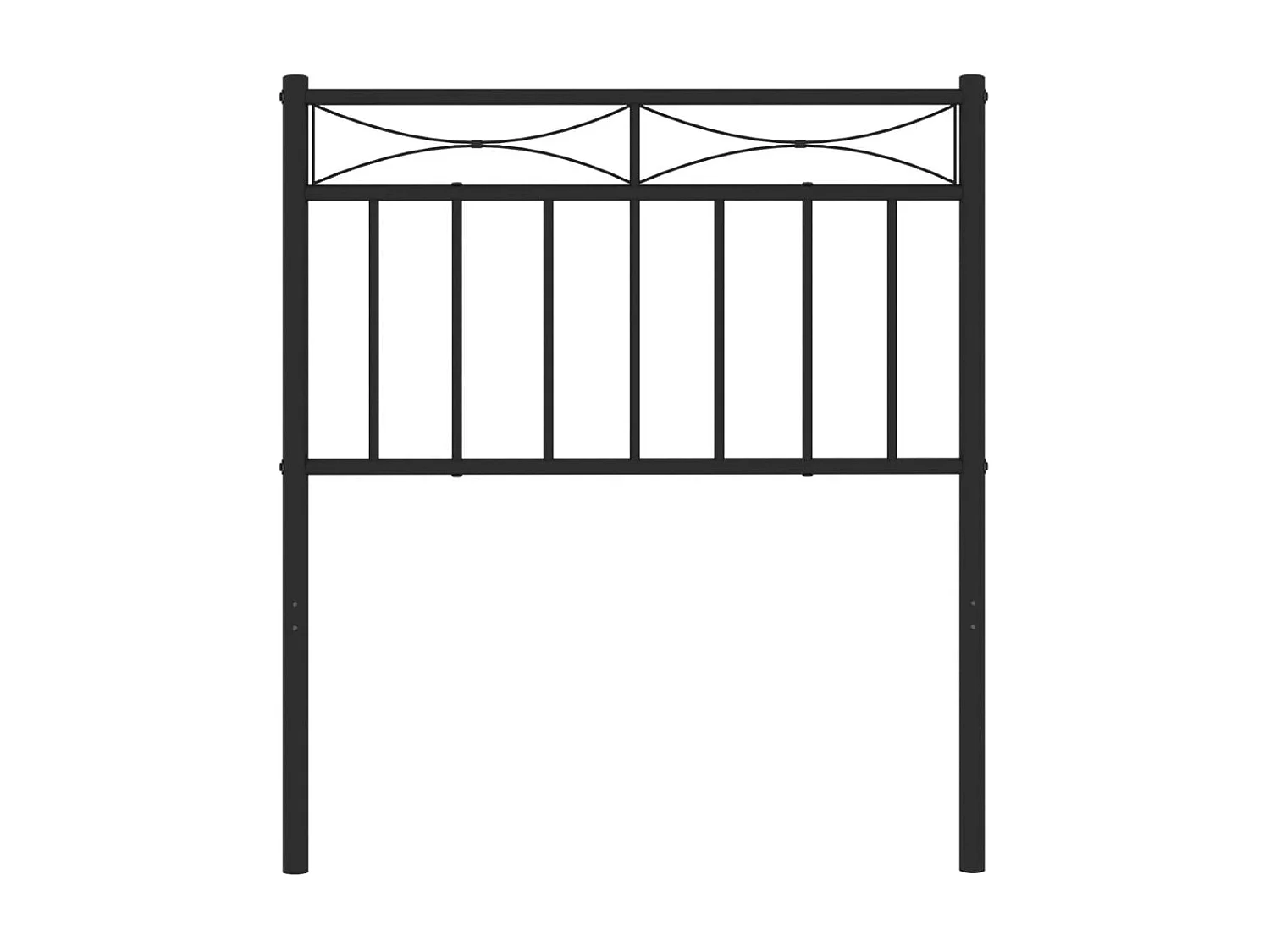 Tête de Lit | Panneau de tête pour lit Moderne métal noir 75 cm