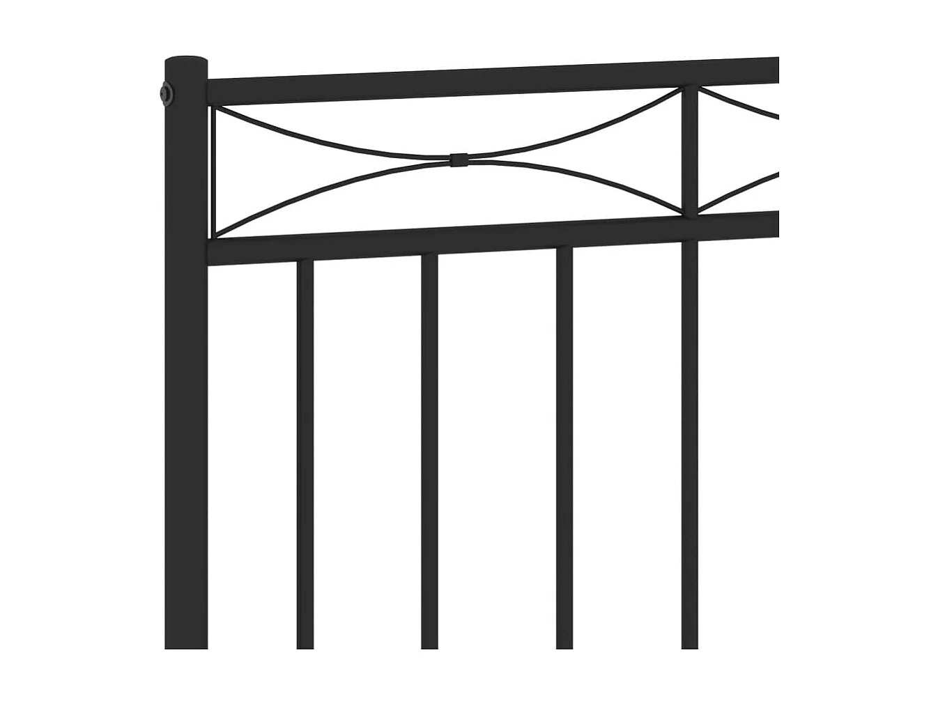 Tête de Lit | Panneau de tête pour lit Moderne métal noir 75 cm