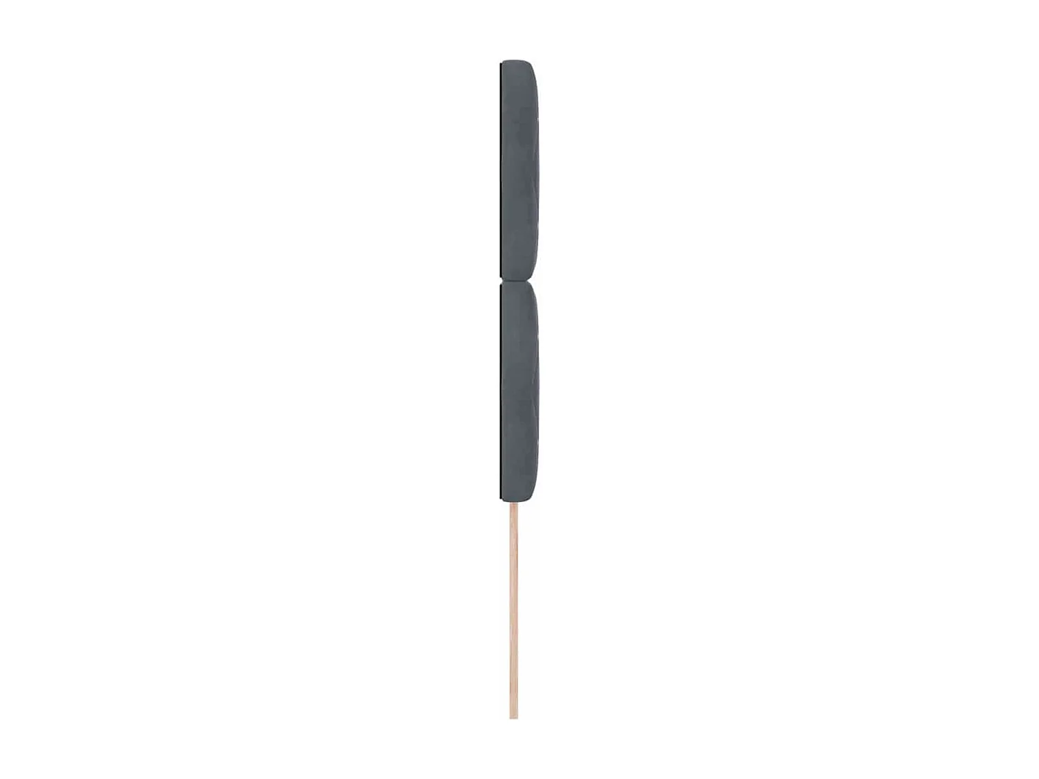 Tête de Lit | Panneau de tête pour lit Moderne LED Argyle Manuel Gris foncé 100 cm Velours