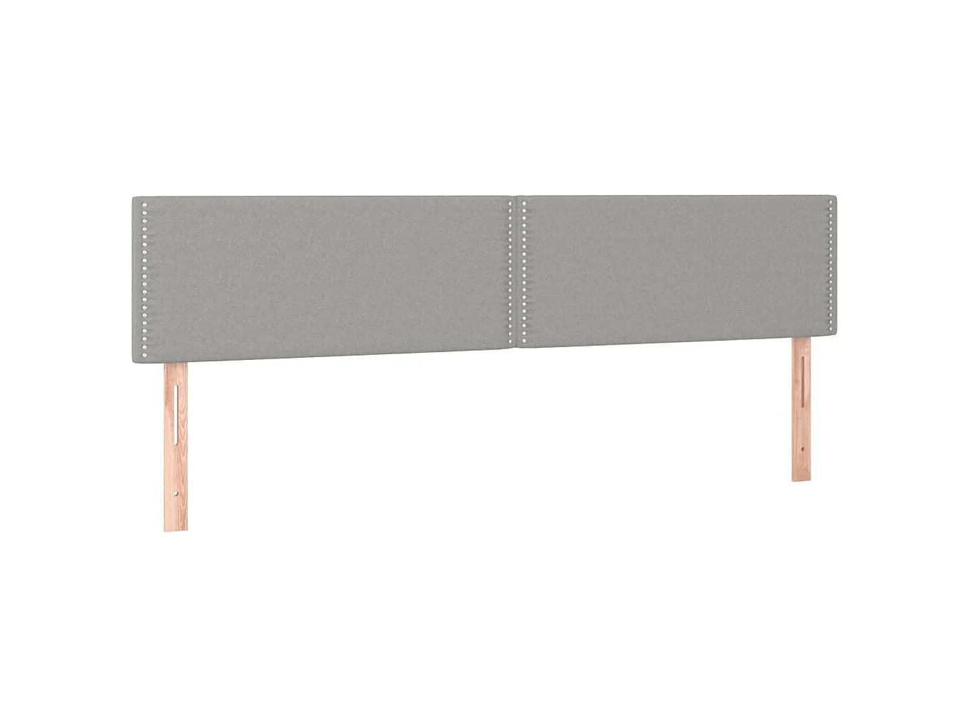 Mueble cabecero | Cabezal de cama | Cabecero con LED de tela gris claro 180x5x78/88 cm