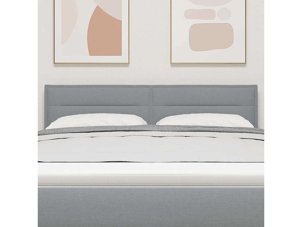 Cabecero Otro con cabecera | Cabezal de cama Gris claro 140 cm tela