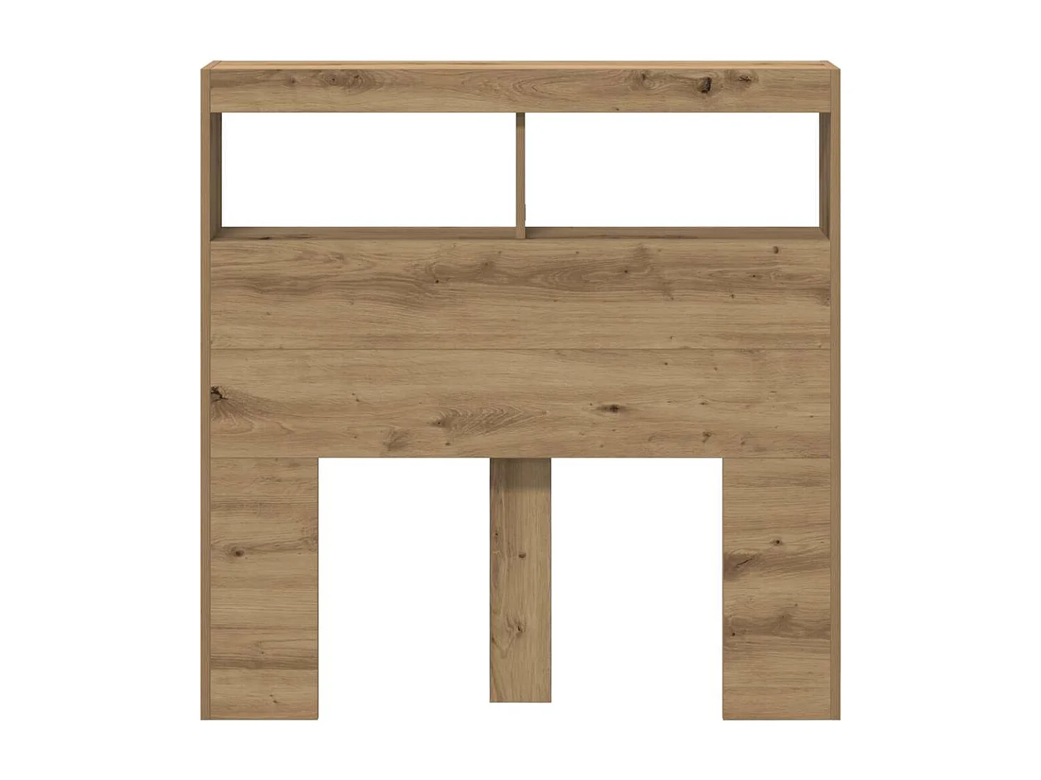 Cabecero de Cama | Cabezal de cama | Mueble de cabecero con LED roble artesanal 100x17x102 cm