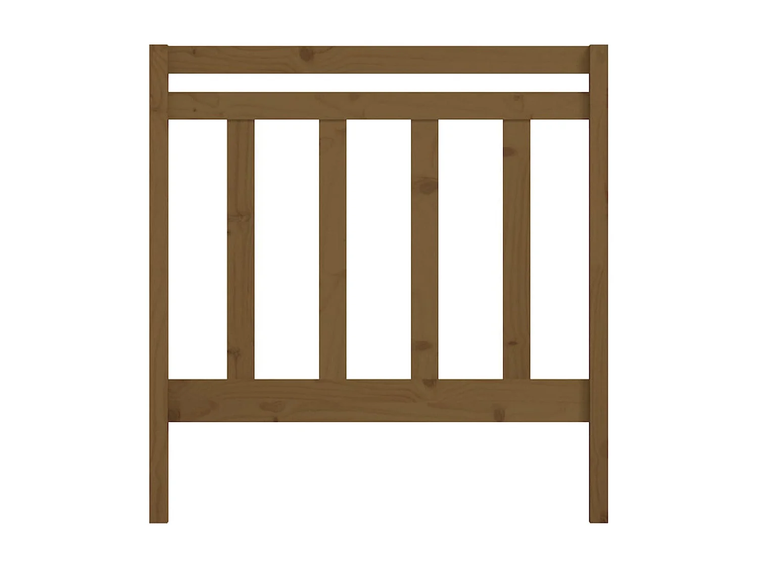 Cabecero de Cama | Cabezal de cama | Mueble de cabecero madera maciza de pino marrón miel 106x4x100 cm