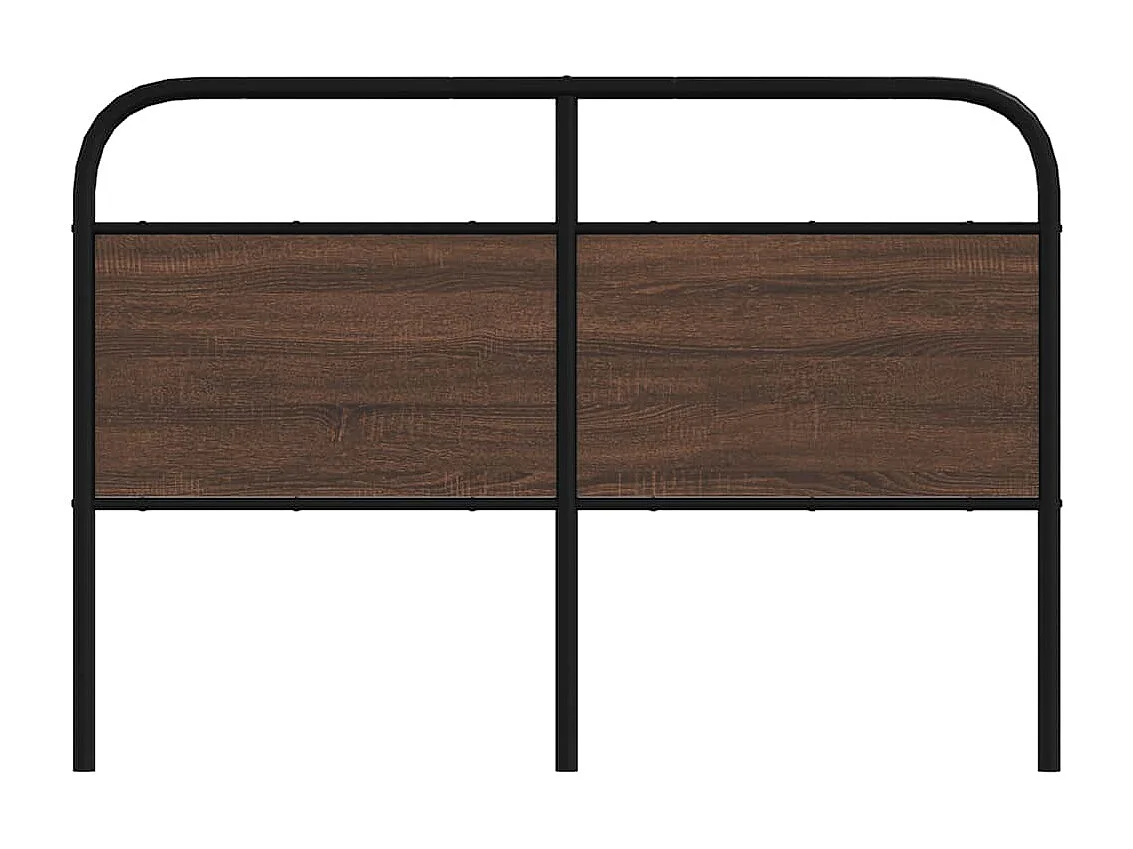 Tête de Lit | Panneau de tête pour lit Moderne chêne marron 120 cm acier et bois d'ingénierie