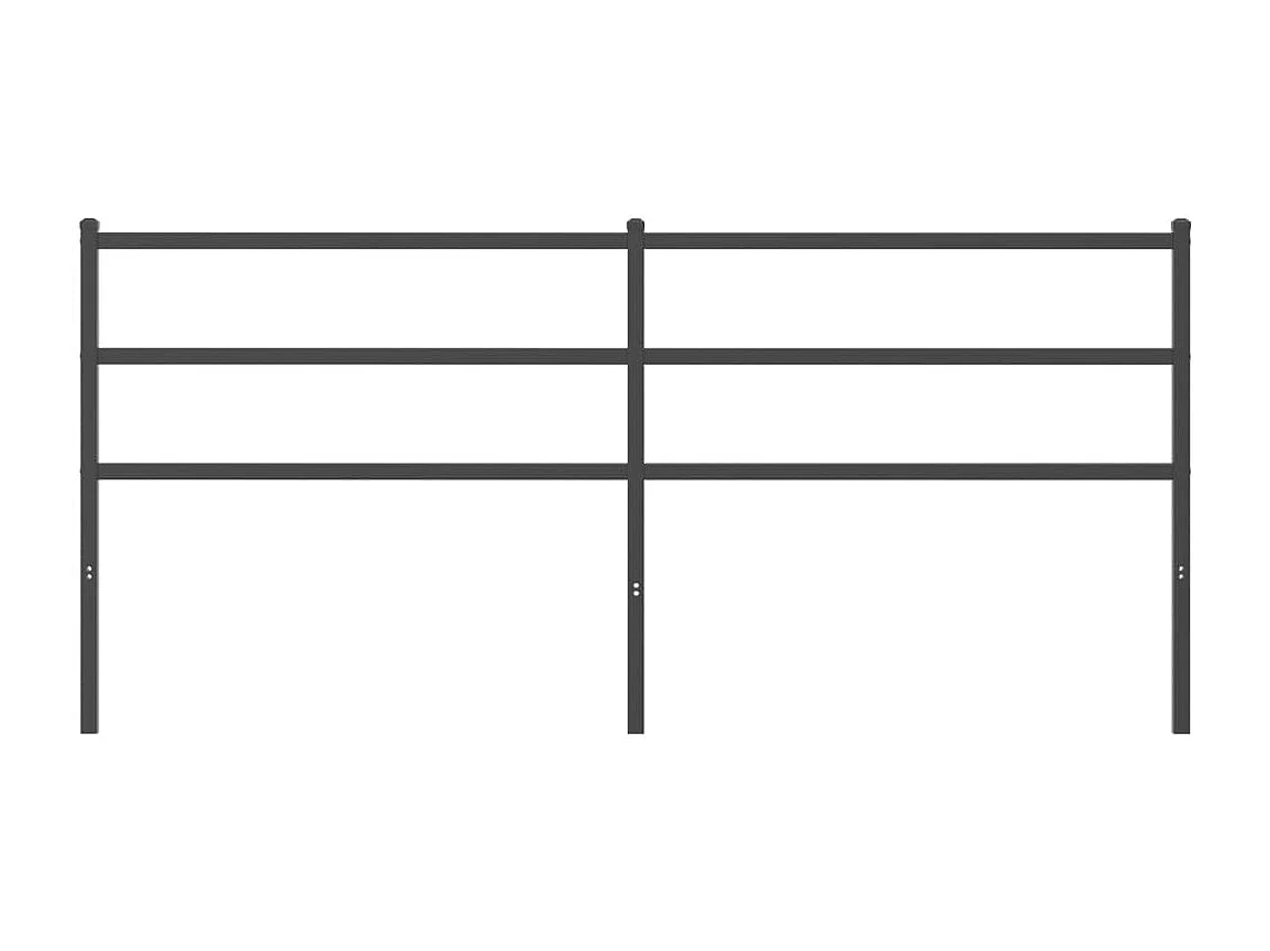 Tête de Lit | Panneau de tête pour lit Moderne métal noir 180 cm