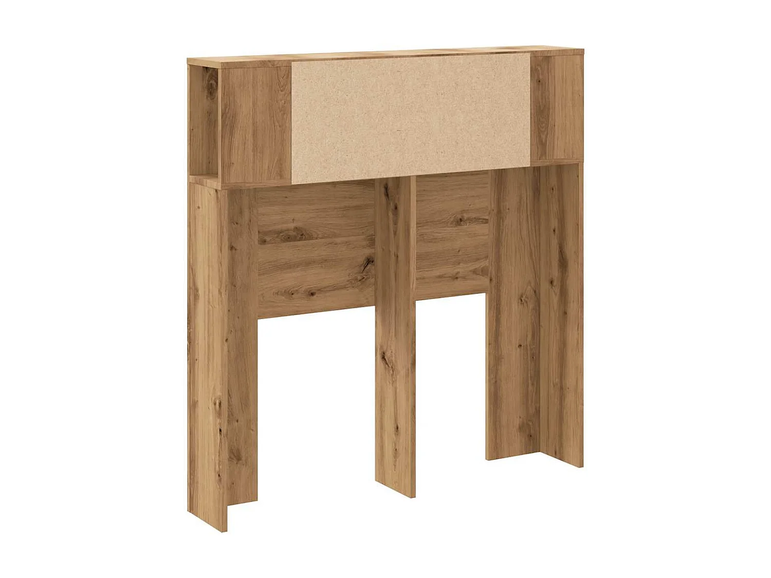 Tête de Lit avec rangement | Armoire de tête de lit chêne artisanal 100x18,5x102,5 cm