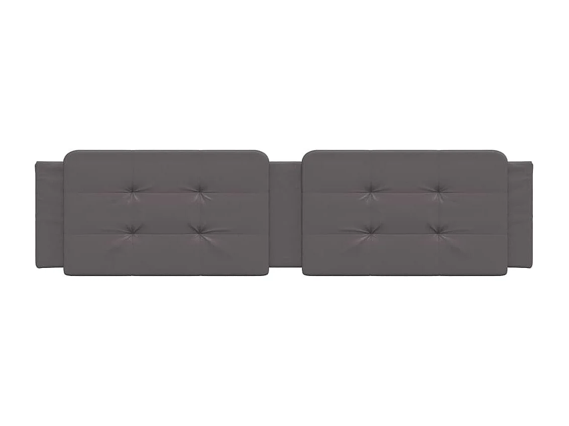 Tête de lit | Coussin de tête de lit | Tête de lit décoratif gris 200 cm similicuir