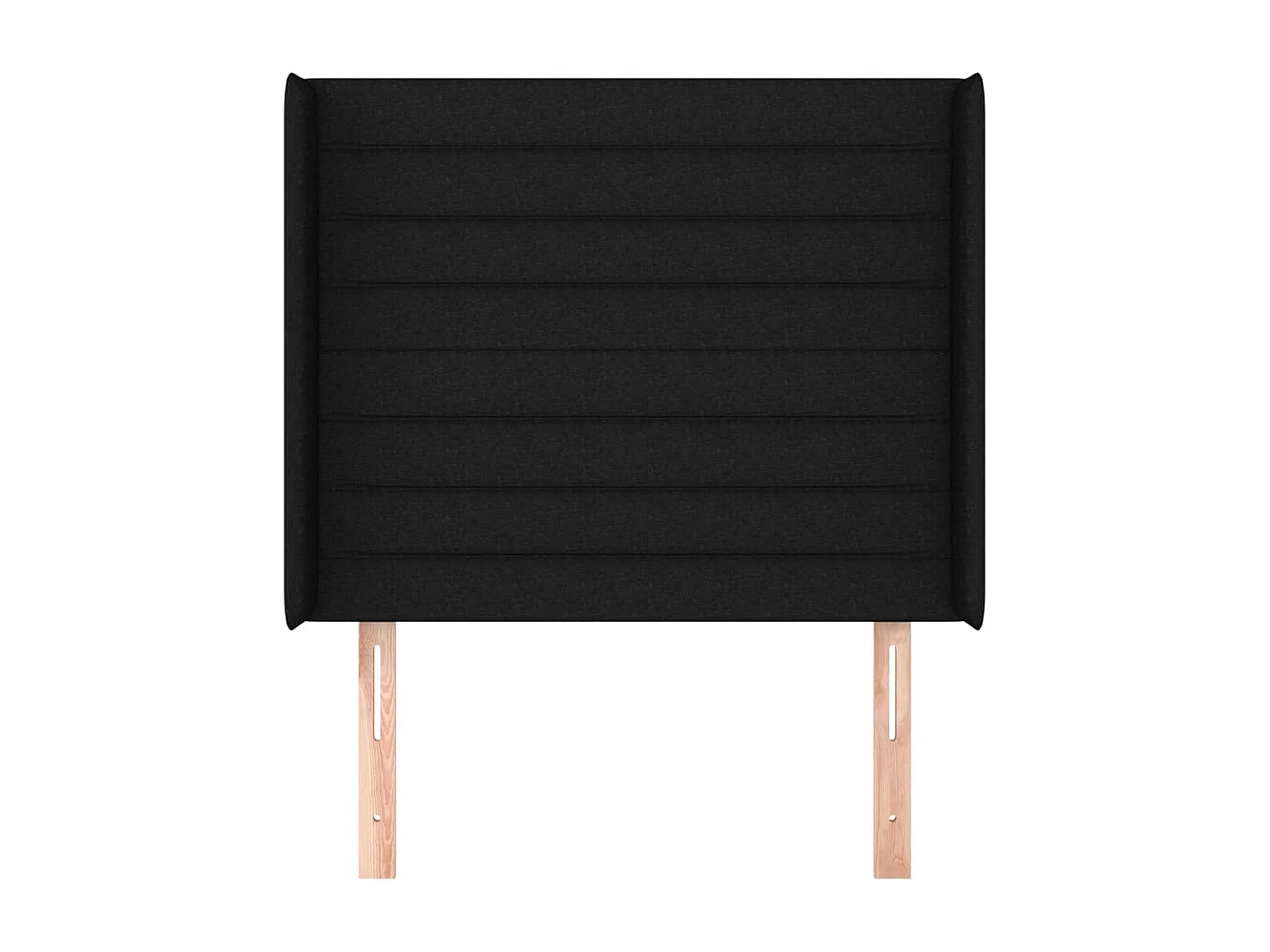 Hoofdbord | Hoofdeinde met randen 103x16x118/128 cm stof zwart