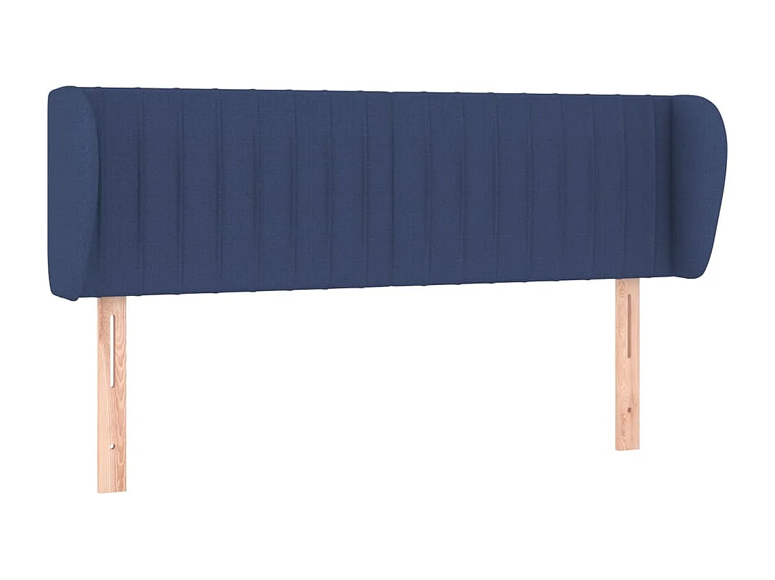 Mueble cabecero | Cabezal de cama | Cabecero de tela azul 147x23x78/88 cm